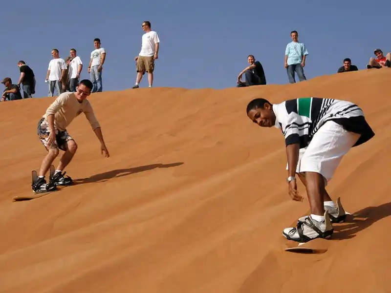 sandboarding Dubai desert 1 VIP Dune Bashing